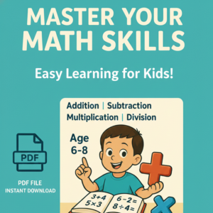 kids arithmetic workbook (ages 6–8)